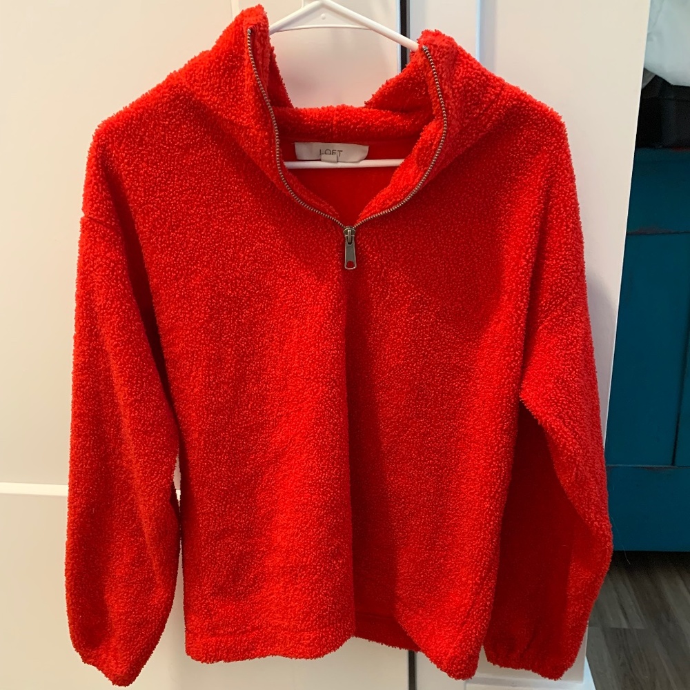 LOFT Quarter Zip Sweater